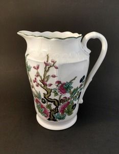 Vintage Antique Union K Porcelain Ceramic Cream Pitcher Floral Czechoslovakia